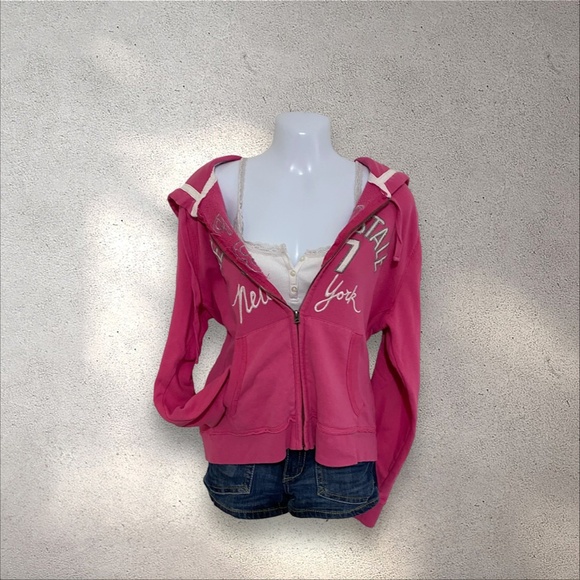 Aeropostale Pink Zip Up Hoodie - Picture 3 of 8